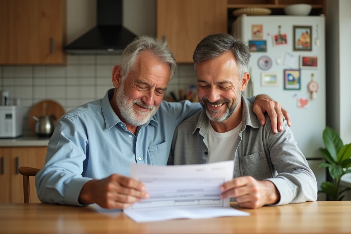 Couple discutant de leur prêt immobilier à la maison